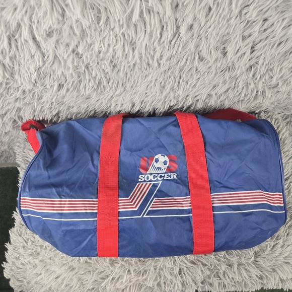 Other - US Soccor‎ Blue 19x9x10 Nylon Shoulder & Hand Straps Duffle Bag *Flaw